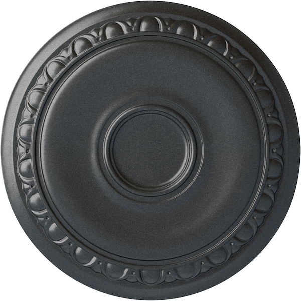 Ekena Millwork Caputo Ceiling Medallion (Fits Canopies up to 6"), Hand-Painted Pewter, 24 1/4"OD x 1 1/2"P CM24CAPES - main